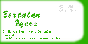 bertalan nyers business card